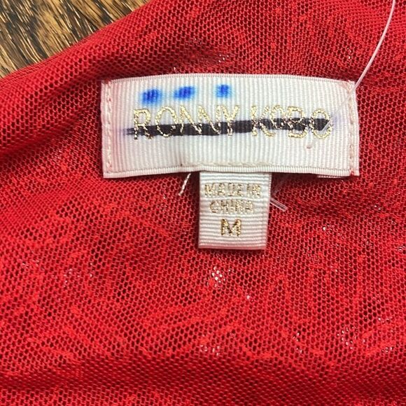 RONNY KOBO Brit one-shoulder bow-embellished sequined stretch-tulle mini dress M - Picture 5 of 8